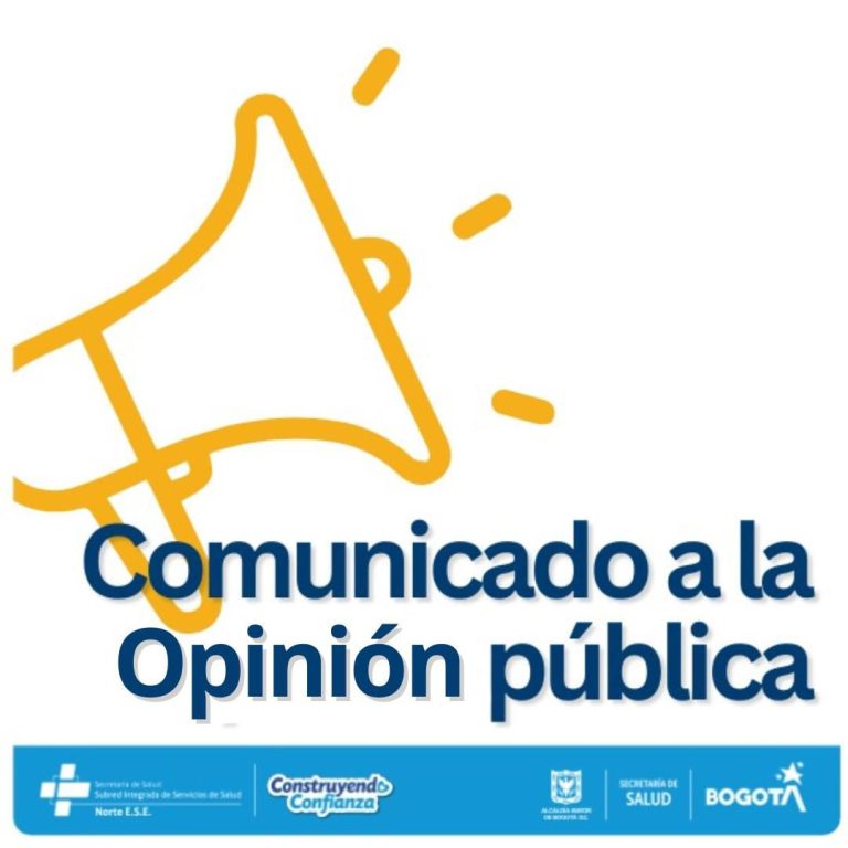 "Comunicado importante para la opinión pública".