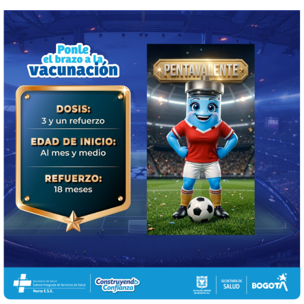 Cinco enfermedades, una sola protección: Bogotá invita a completar la vacuna pentavalente