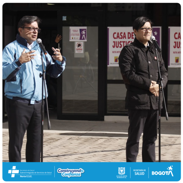 ¨Gerson Bermont, Secretario Distrital de Salud junto a Cesar Restrepo, Secretario Distrital de Seguridad¨